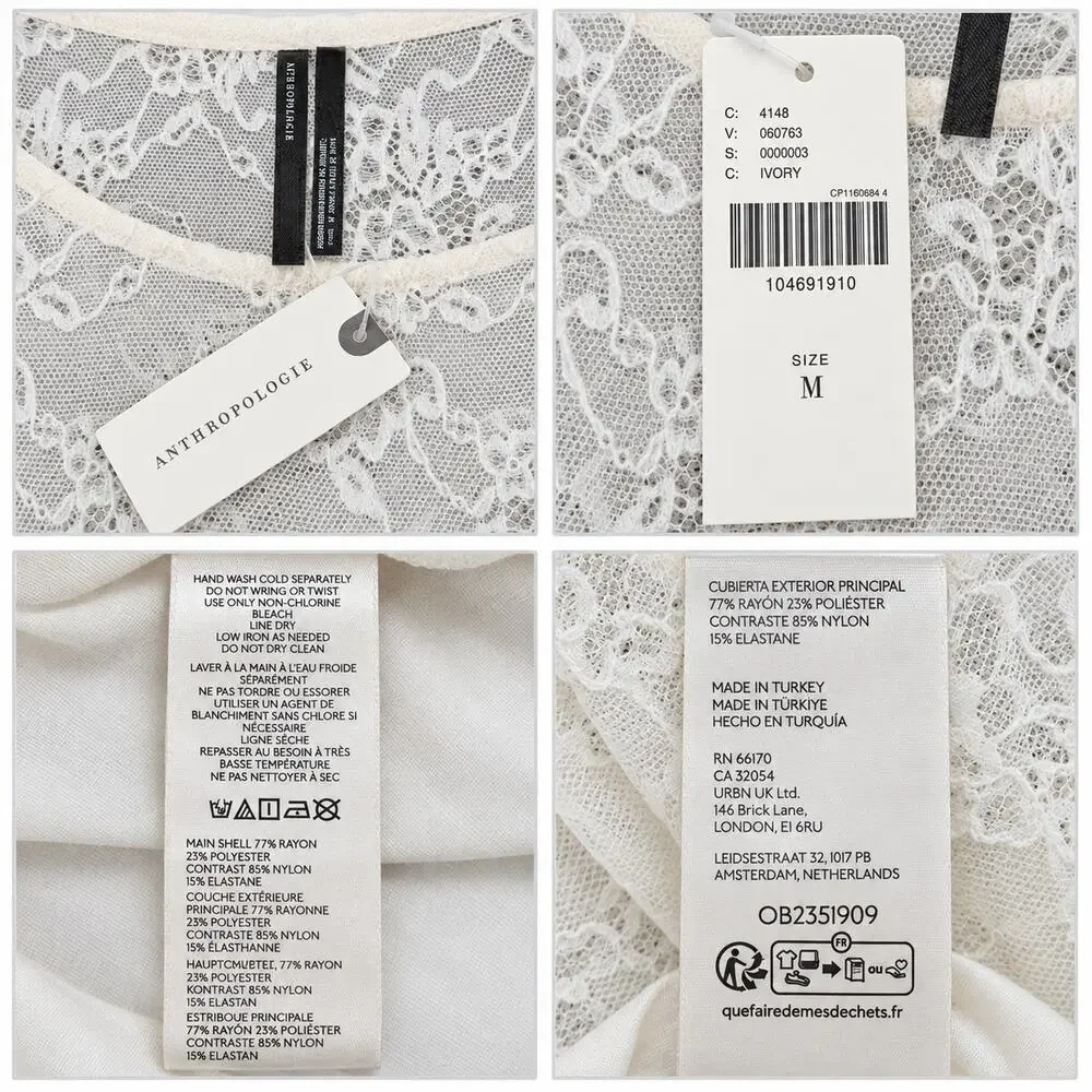 Anthropologie nwt ivory
